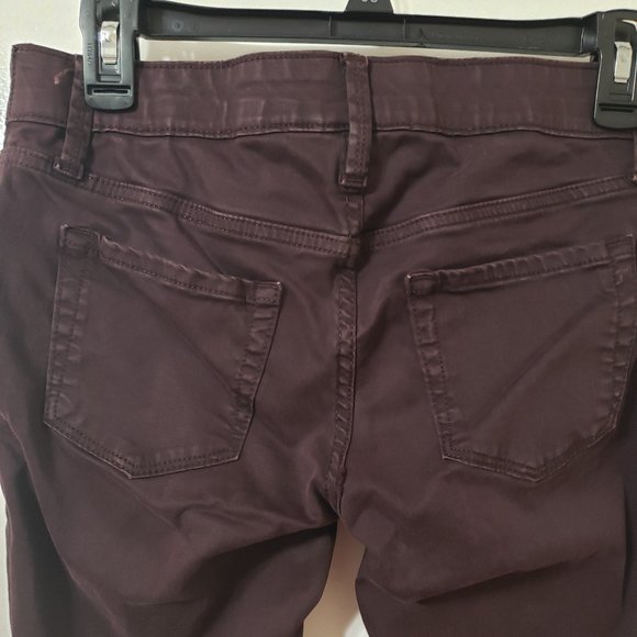 Burgundy Under Belly Maternity Jeggings By Isabel Maternity Size 0 - Picture 3 of 4